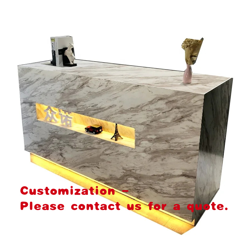 Desk Setup Simple - Moderne eenvoudige spa kassa balie witte
