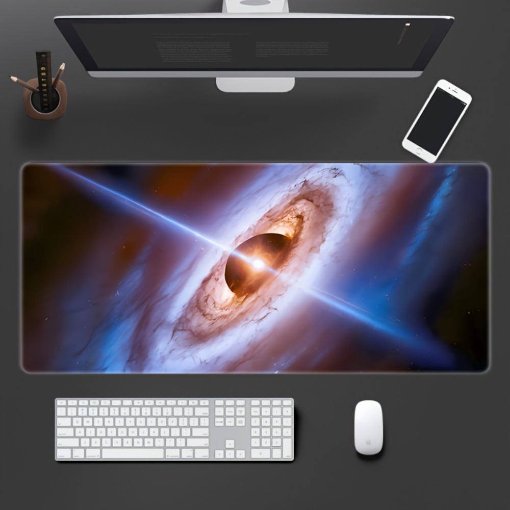Desk Setup Simple - Planetaire patroonontwerp, antislip rubberen basis, wasbare