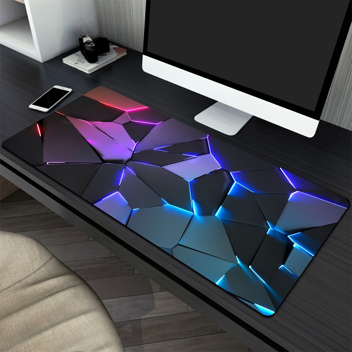 Desk Setup Rgb - Line Geometry RGB muismat grote muismat