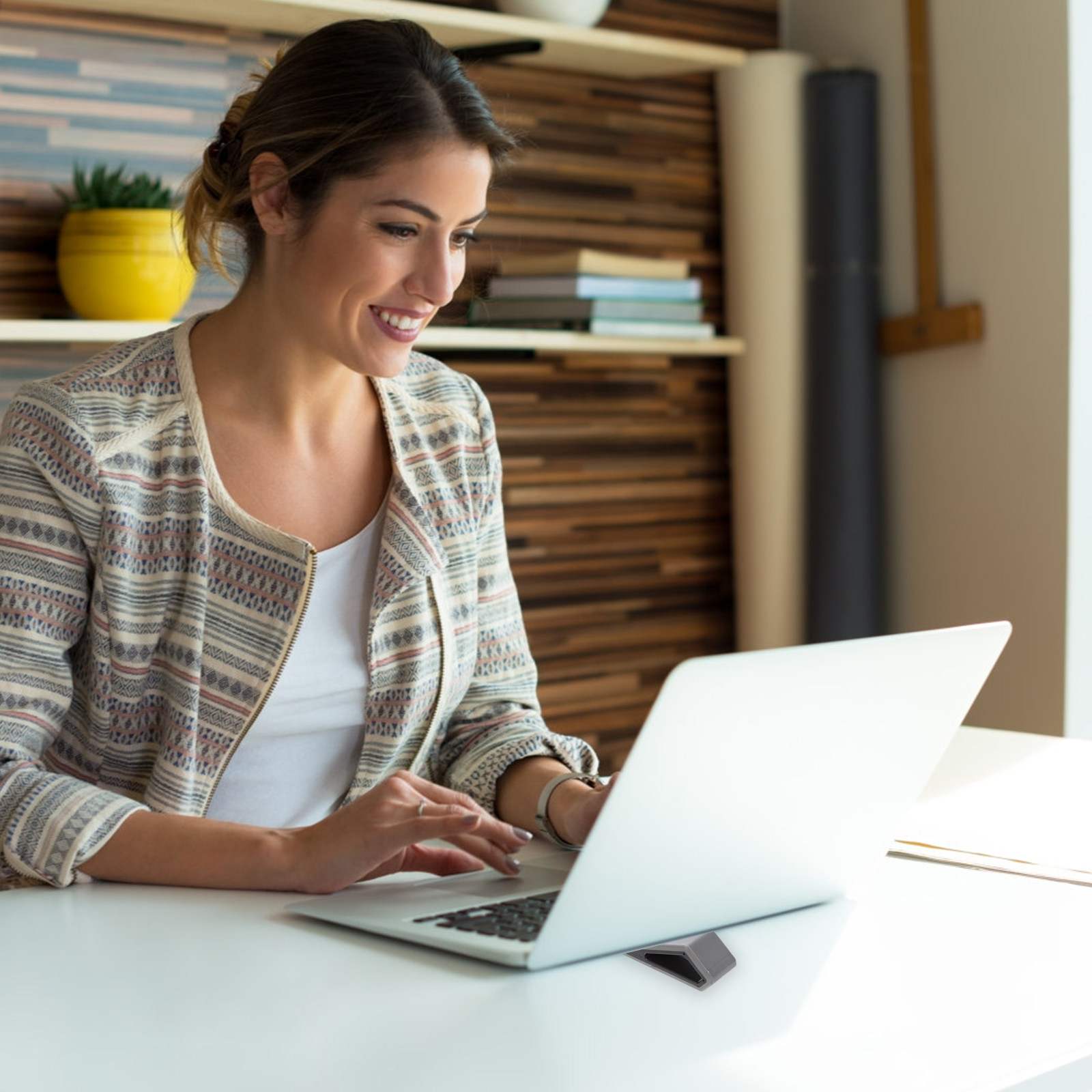 Desk Setup Riser - 2-delige laptopstandaard, notebookverhoger, verstelbare hoogteondersteuning voor