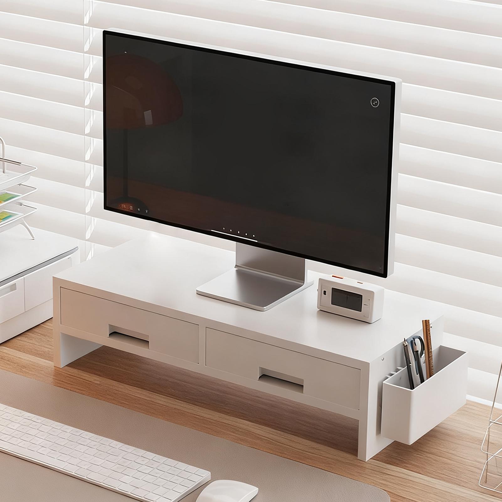 Desk Setup Riser - Bureau Monitor Stand Riser Dubbele Lade