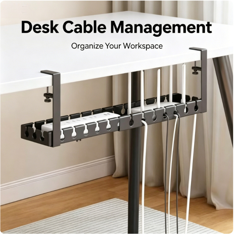 Desk Setup Organizer - Telescopisch opbergrek onder de tafel Metalen