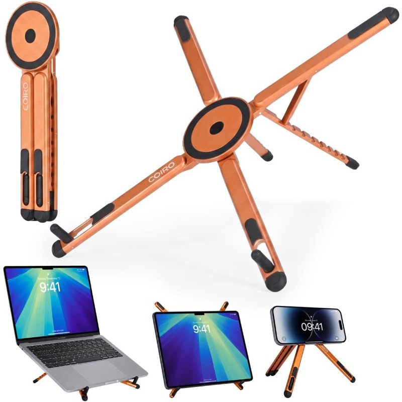 Desk Setup Riser - 3-in-1 Magnetische Opvouwbare Stand voor Laptop,