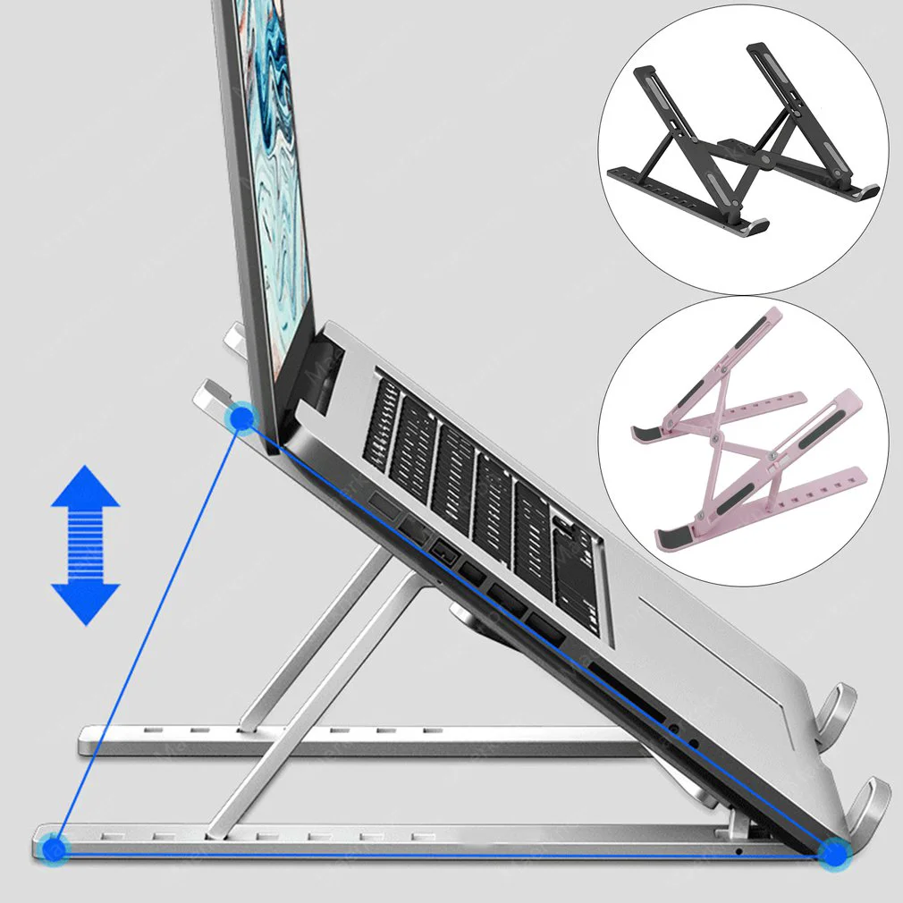 Desk Setup Macbook - Opvouwbare laptopstandaard Draagbare verstelbare notebookbeugel ABS-materiaal