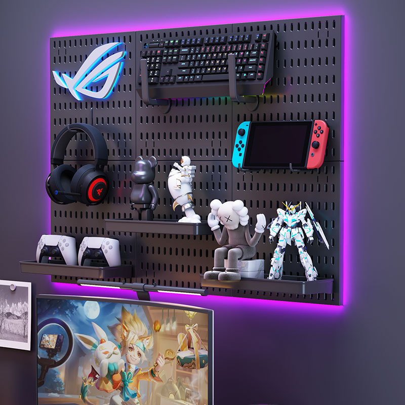 Desk Setup Diy - DIY-hole-in-the-wall organizer voor gaming-opstelling PC-bureau en