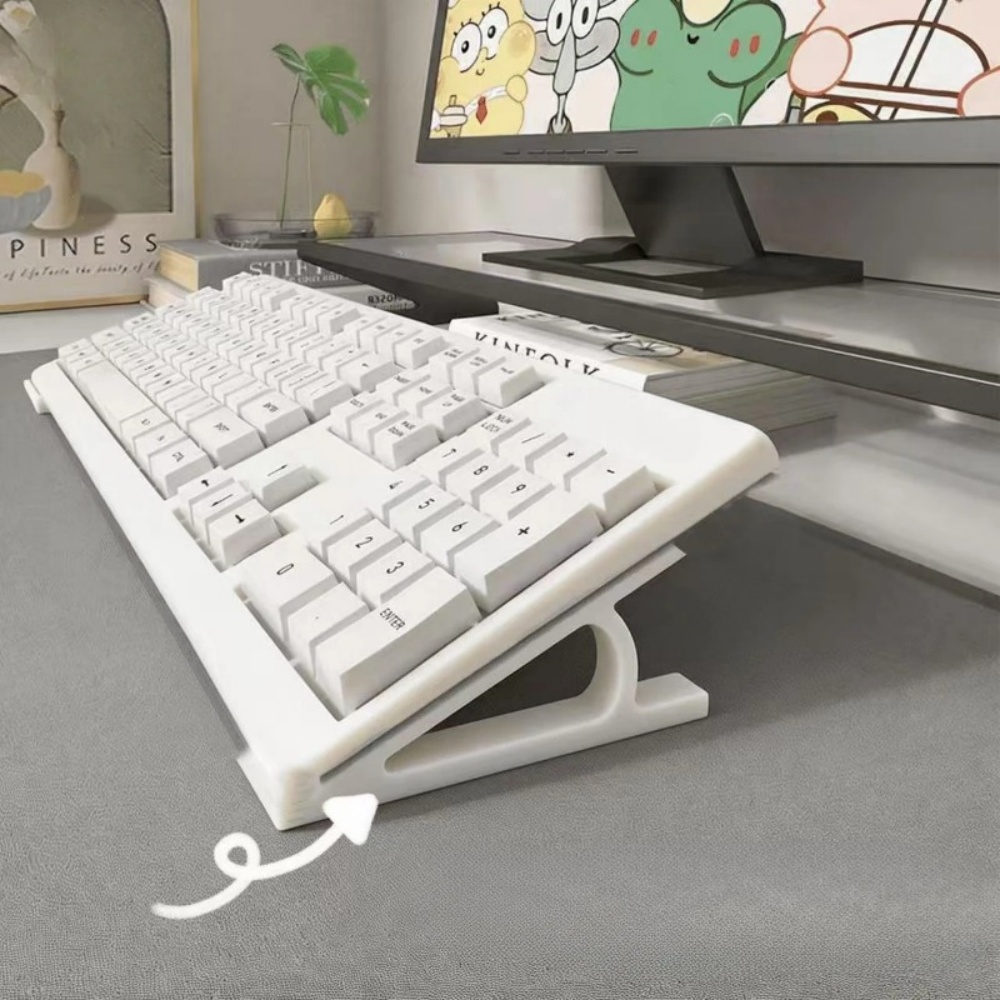 Desk Setup Riser - 2-delige ergonomische toetsenbordverhoger voor kantoor- en