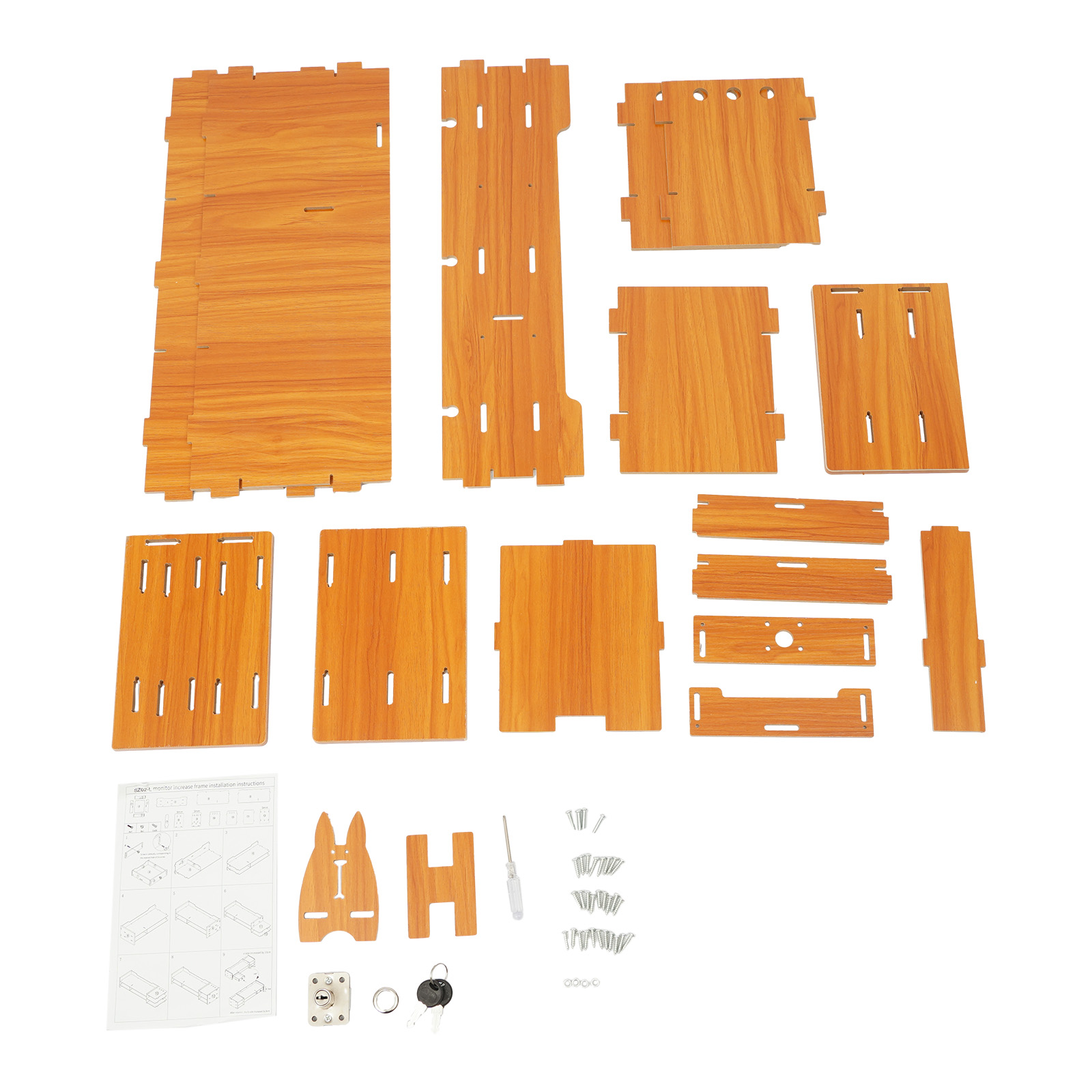 Desk Setup Riser - Ergonomische MDF monitorstandaard met 3 afsluitbare