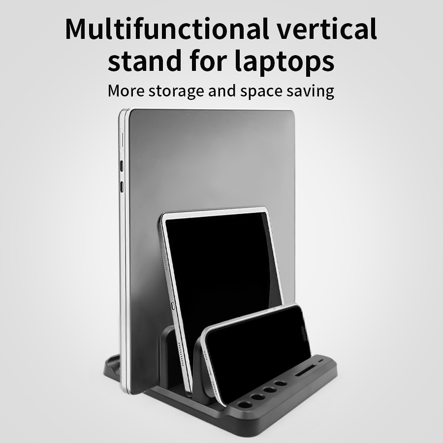 Desk Setup Macbook - Verticale laptopstandaard Plastic draagbare tablet/Macbook/telefoonhouder Verstelbare