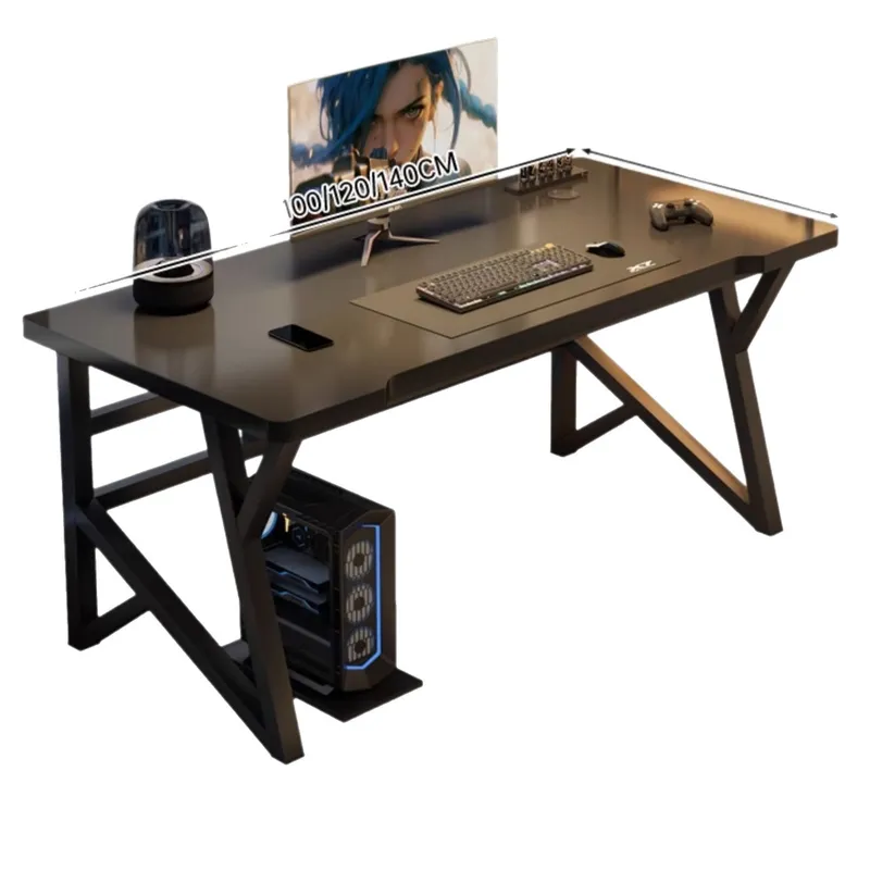 Desk Setup Simple - Modern computerbureau, thuiskantoorwerkplek, eenvoudige schrijftafel voor