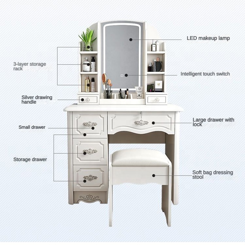 Meisjes witte en roze moderne  - Desk Setup Simple recensie en prijs