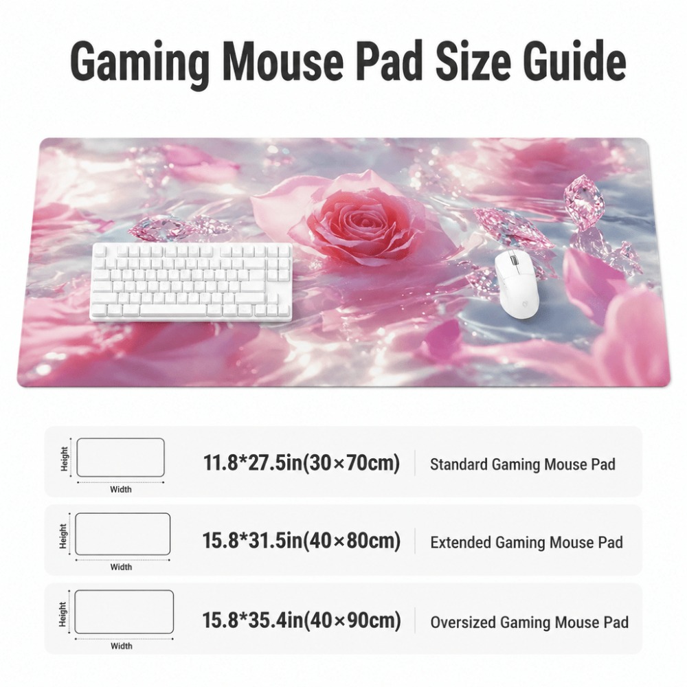 Origineel roze rozenwatermerk. - Desk Setup Simple recensie en prijs