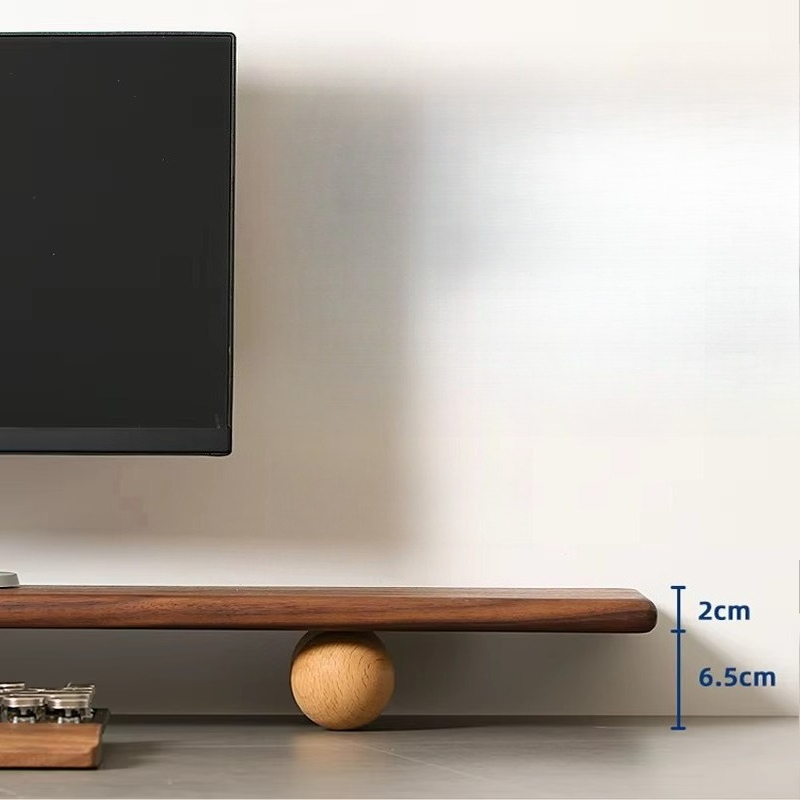 Massief Houten Monitor Riser L - Desk Setup With Laptop And Monitor recensie en prijs