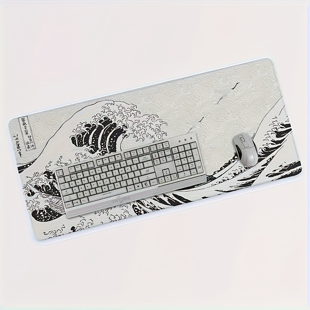 Zwart-witte Wave Art XXL burea - Desk Setup Simple recensie en prijs