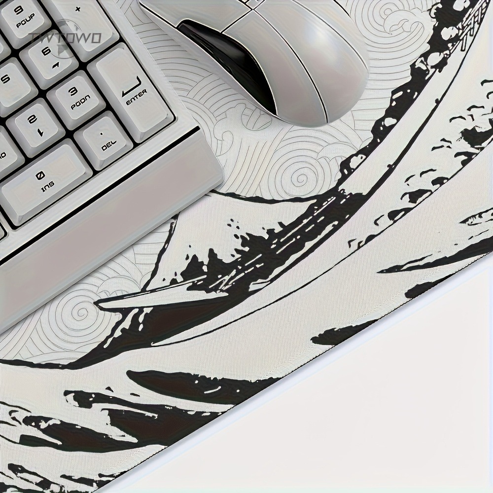 Zwart-witte Wave Art XXL burea - Desk Setup Simple recensie en prijs