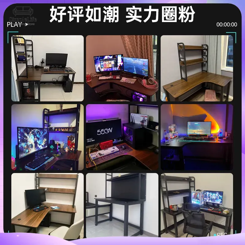 Hoekbureau voor gaming, comput - Desk Setup With Laptop And Monitor recensie en prijs