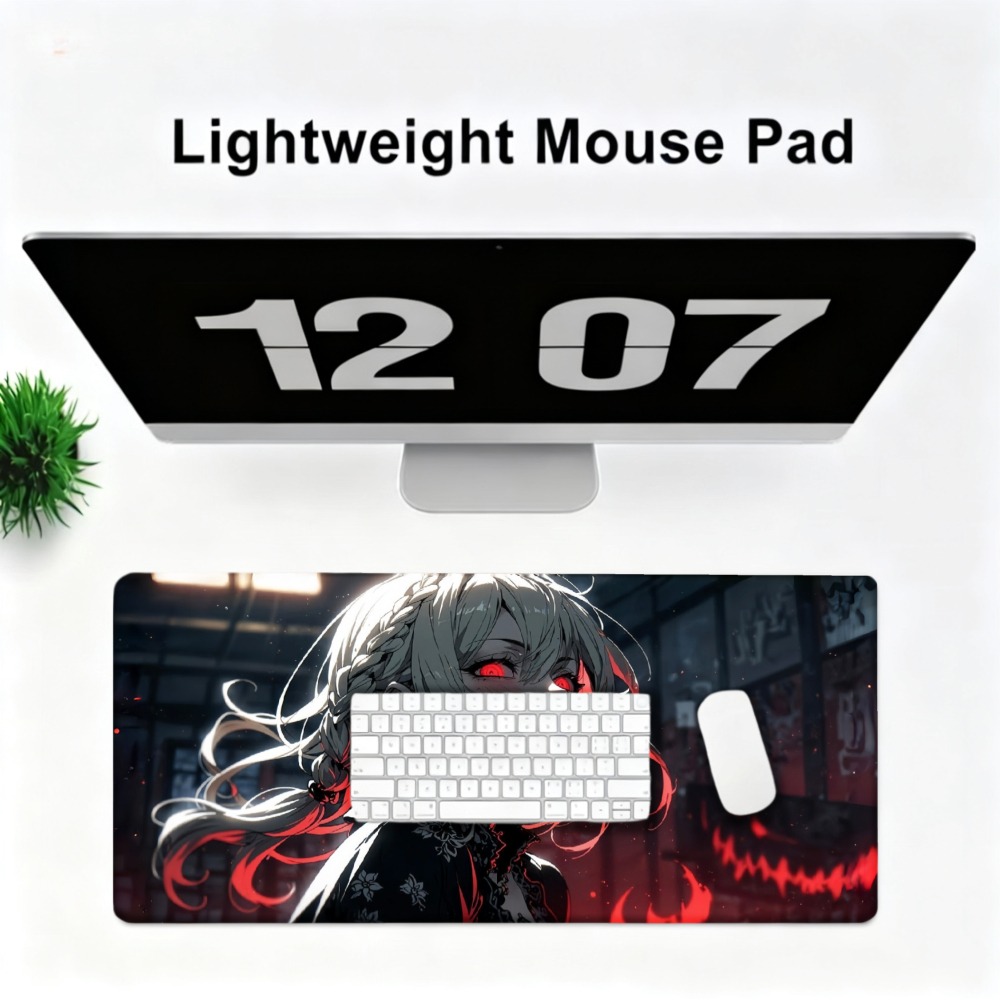 Een anime-meisje met rode vlam - Desk Setup Red recensie en prijs