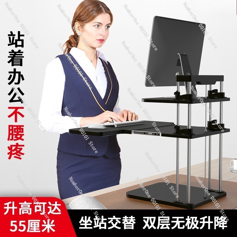 In hoogte verstelbare sta-bure - Desk Setup With Laptop And Monitor recensie en prijs