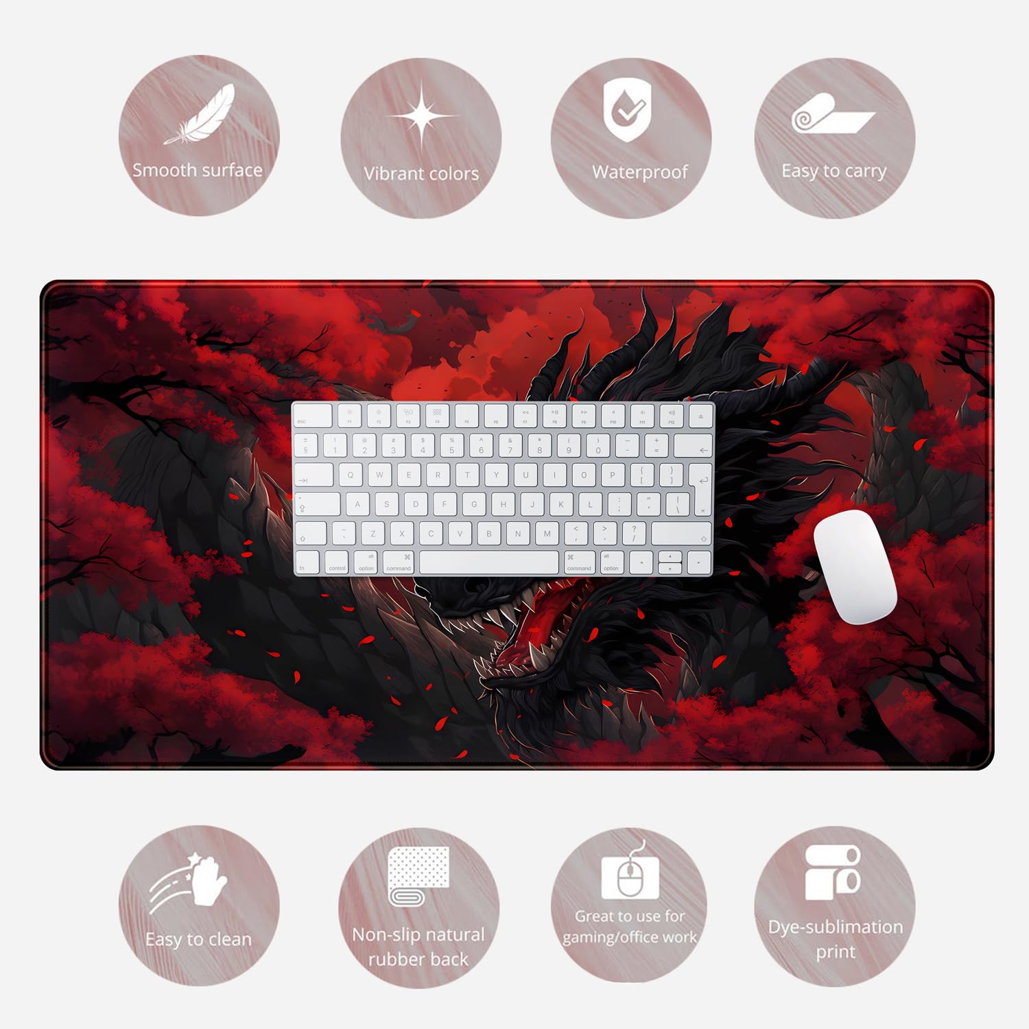 Enorme Draak Grote Muismat Coo - Desk Setup Red recensie en prijs