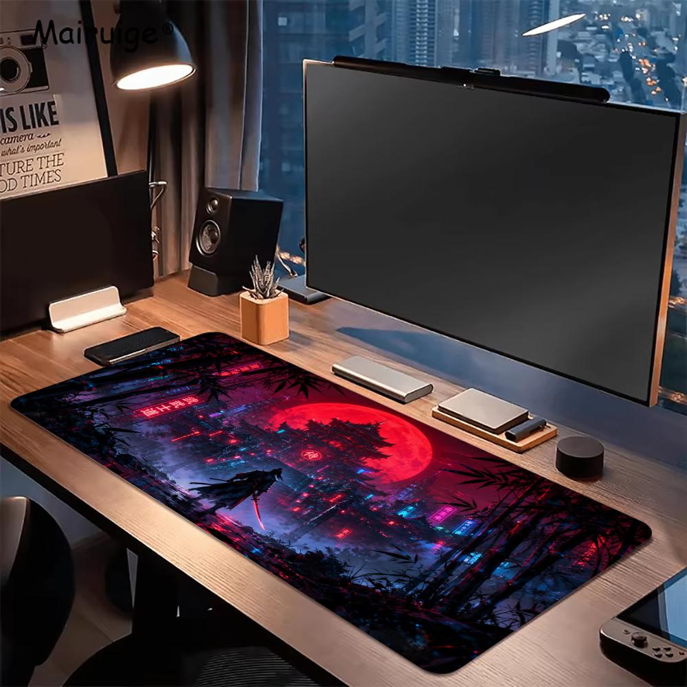 Samurai Red Moon Muismatten Pc - Desk Setup Red recensie en prijs