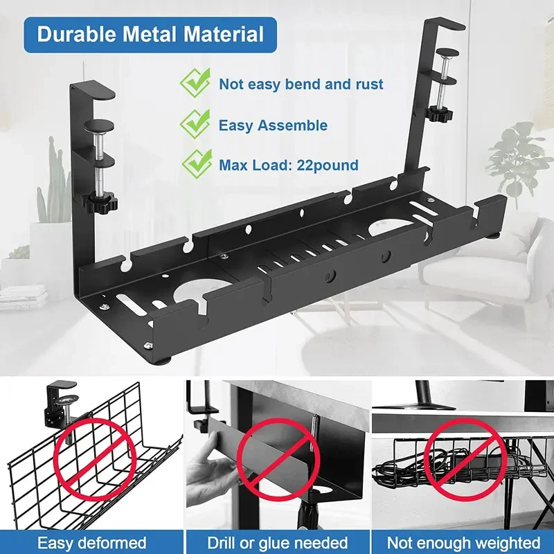 Telescopisch opbergrek onder d - Desk Setup Organizer recensie en prijs