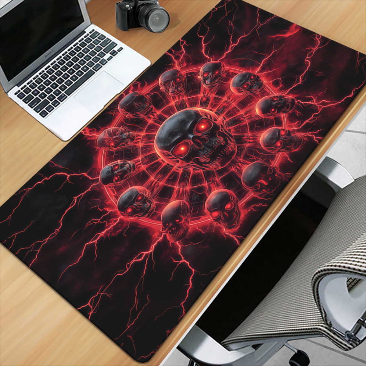 Gotische schedel pentagram gam - Desk Setup Red recensie en prijs