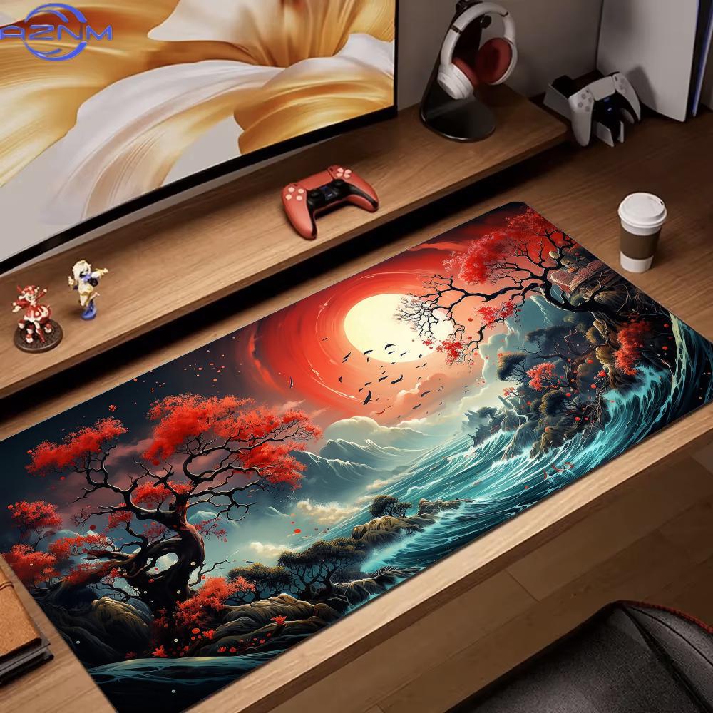 Rood en Zwart Kunstlandschappe - Desk Setup Red recensie en prijs
