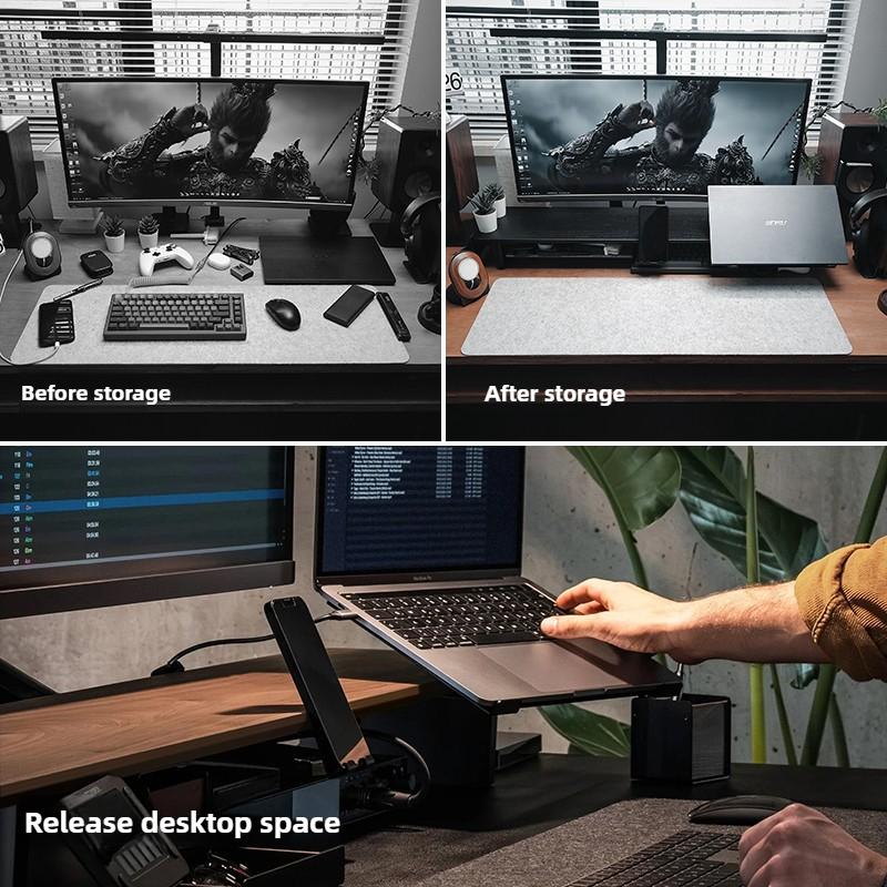 Modulaire monitorverhoger Ergo - Desk Setup With Laptop And Monitor recensie en prijs