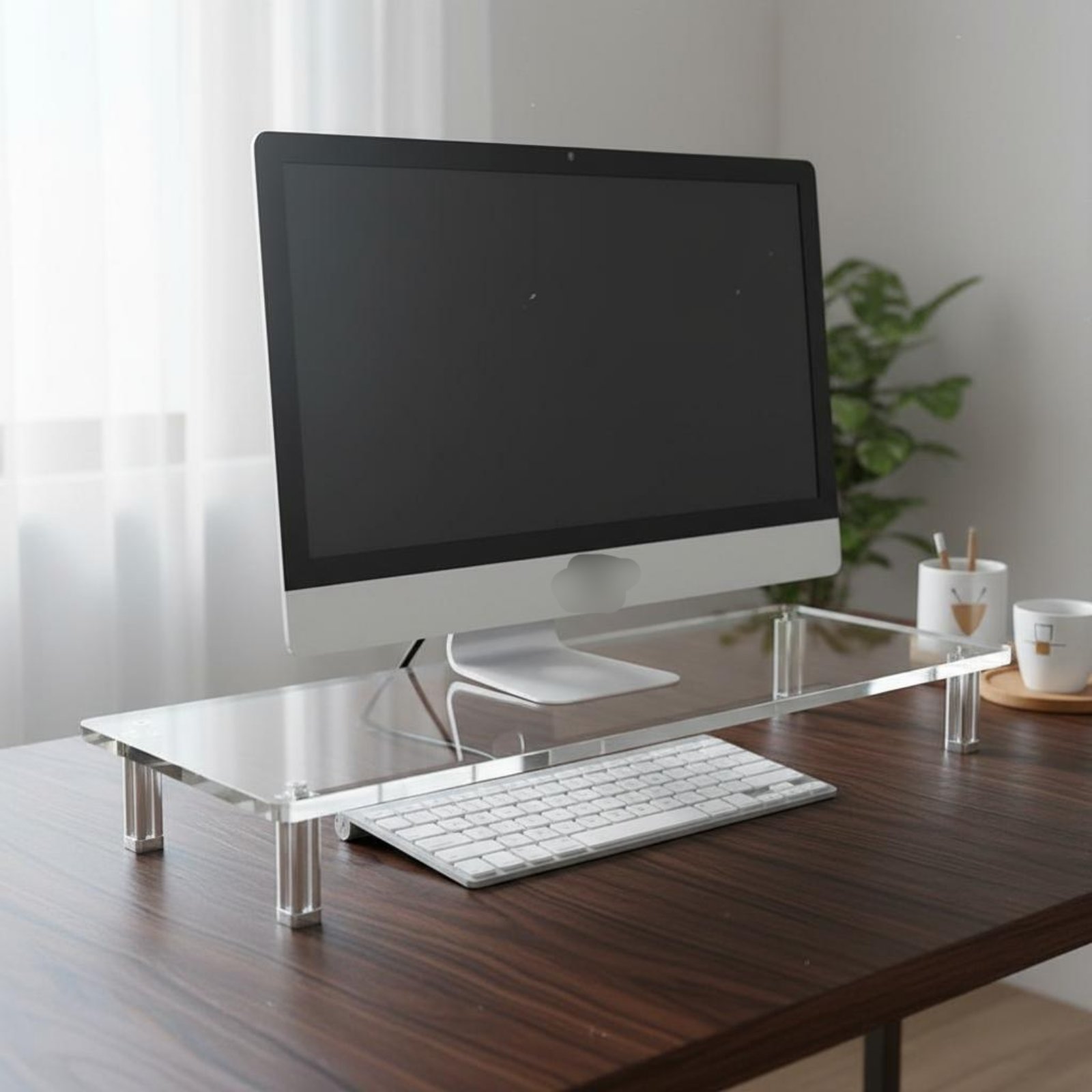 Acryl monitorstandaard, makkel - Desk Setup Organizer recensie en prijs