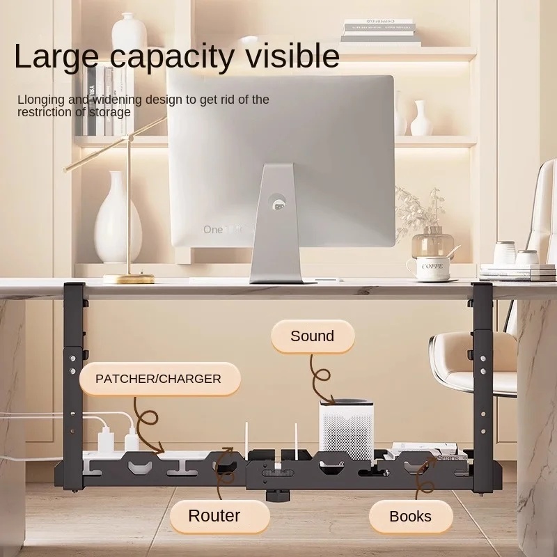 Telescopisch opbergrek onder d - Desk Setup Organizer recensie en prijs