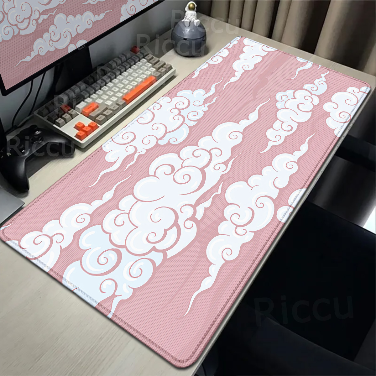 Grote Rode Wolk Gamer Muismat  - Desk Setup Red recensie en prijs